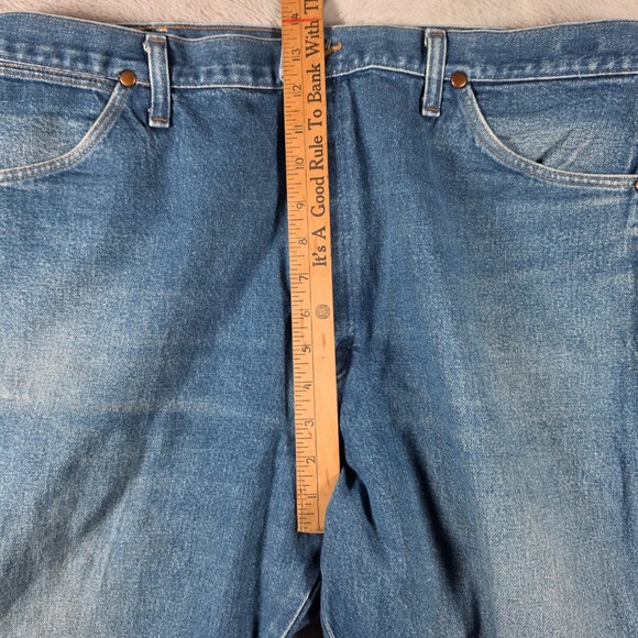Wrangler Jeans Mens 40x38 Blue Cowboy Cut 13MWZ Original Fit Straight Leg Denim - Picture 8 of 9